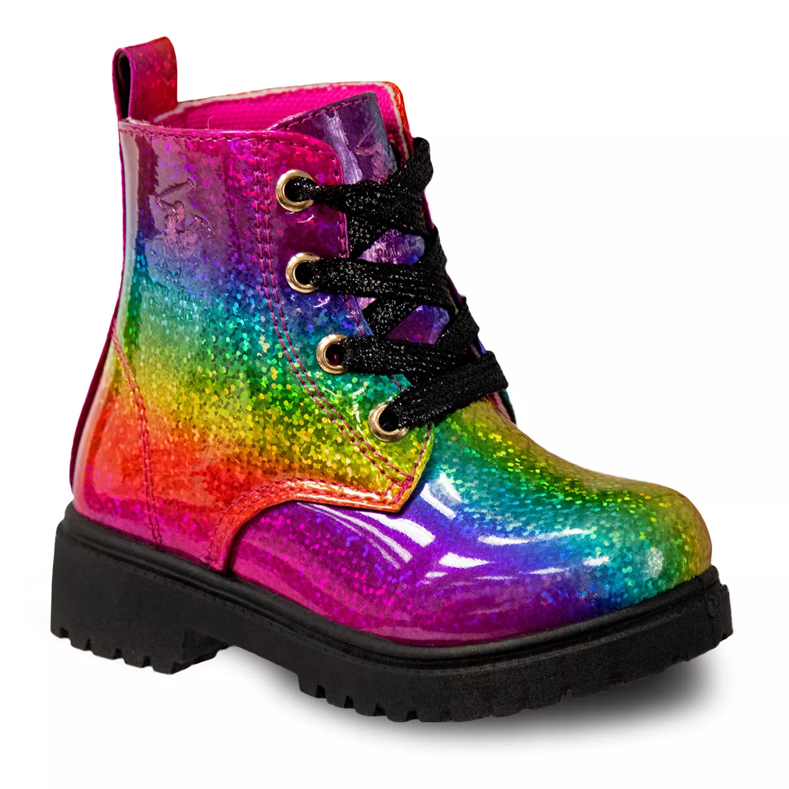 Beverly Hills Polo Little Kid Girls' Rainbow Combat Boots, Girl's, Size: 13, Brown Over | Kohl's