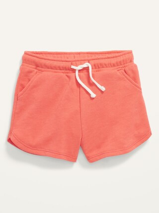 French Terry Drawstring Dolphin-Hem Shorts for Toddler Girls | Old Navy (CA)
