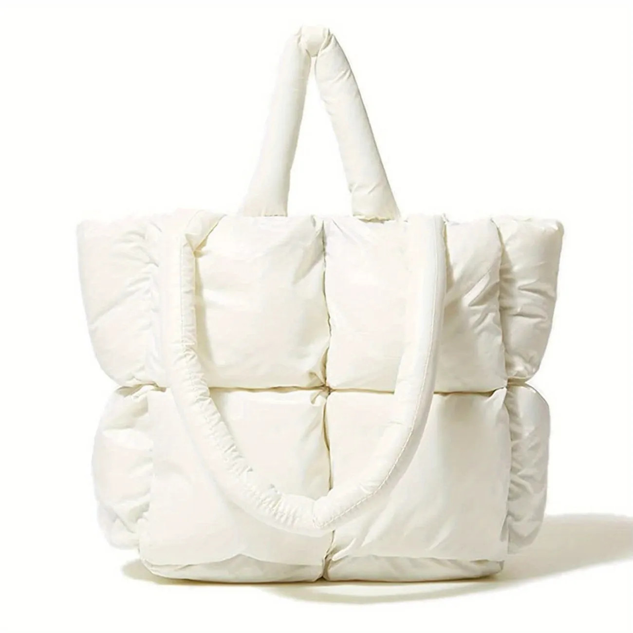 Quilted Soft Tote Bag, Megnet Zipper Closure Shoulder Bag, Lightweight Purses Satchel Handbag | Temu Affiliate Program
