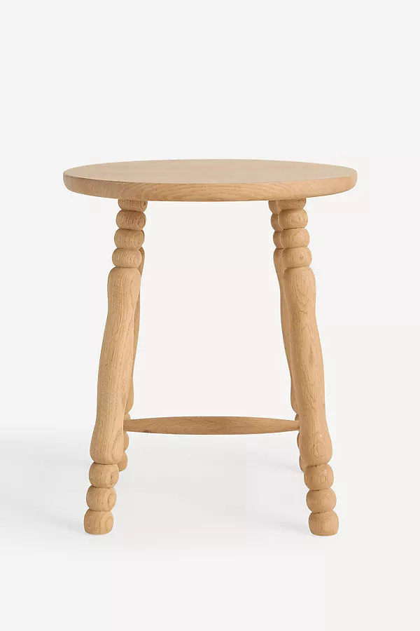 Pierre Turned Wood Stool | Anthropologie (US)