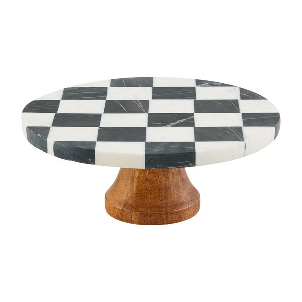 Checkered Marble Pedestal Set | Mud Pie
