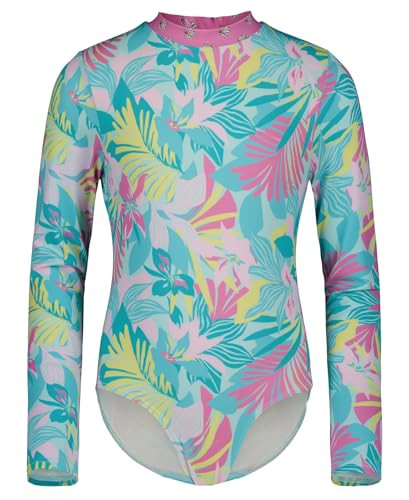Billabong Girls' Long Sleeve UPF 50+ Onesie Rashguard Swimsuit, Mint Tropics, 12 | Amazon (US)