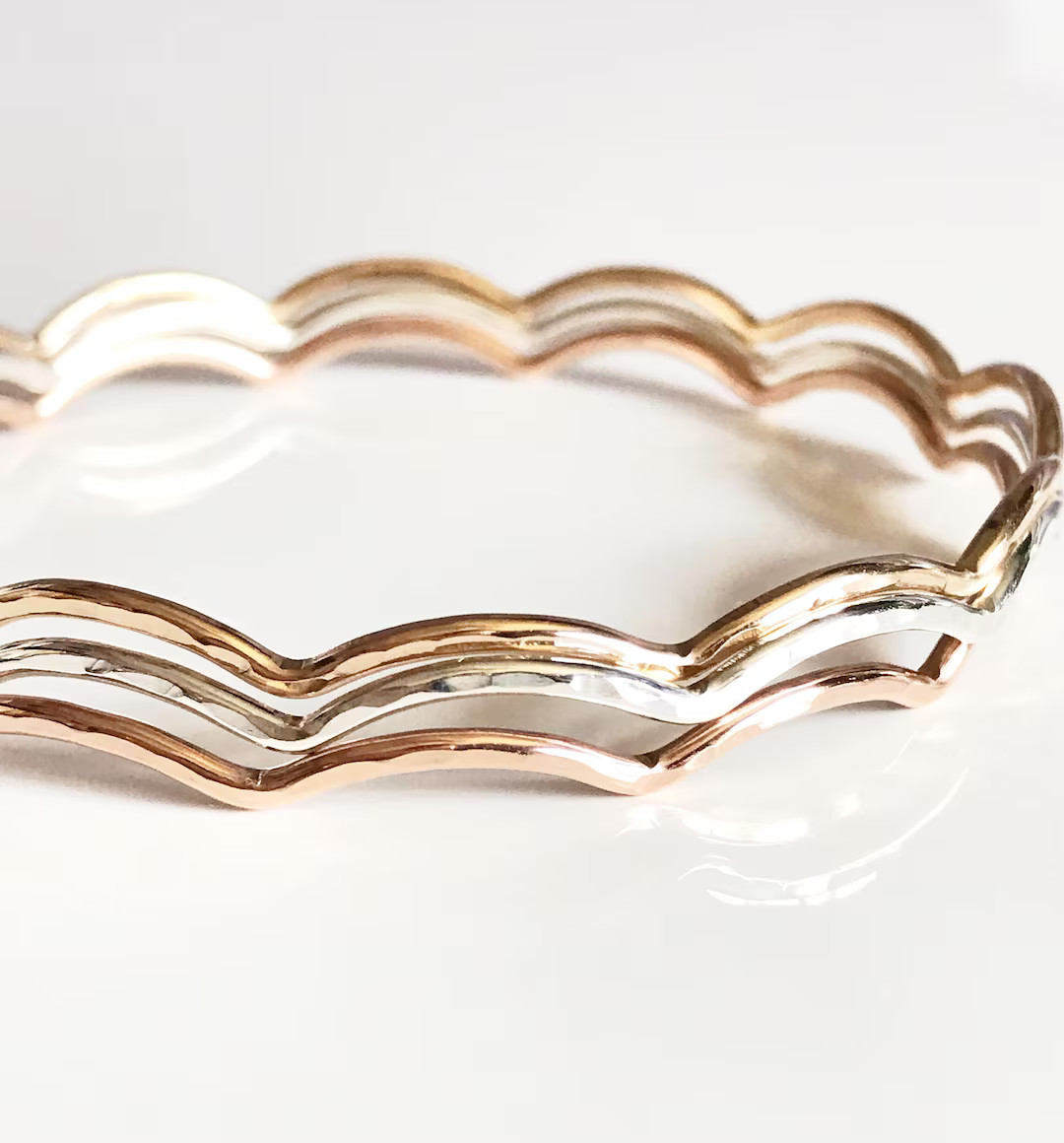 Bangle TOMI - Mermaid Scale Bangle - Wave Bangle - Wavy Bangle (B335) - Etsy | Etsy (US)