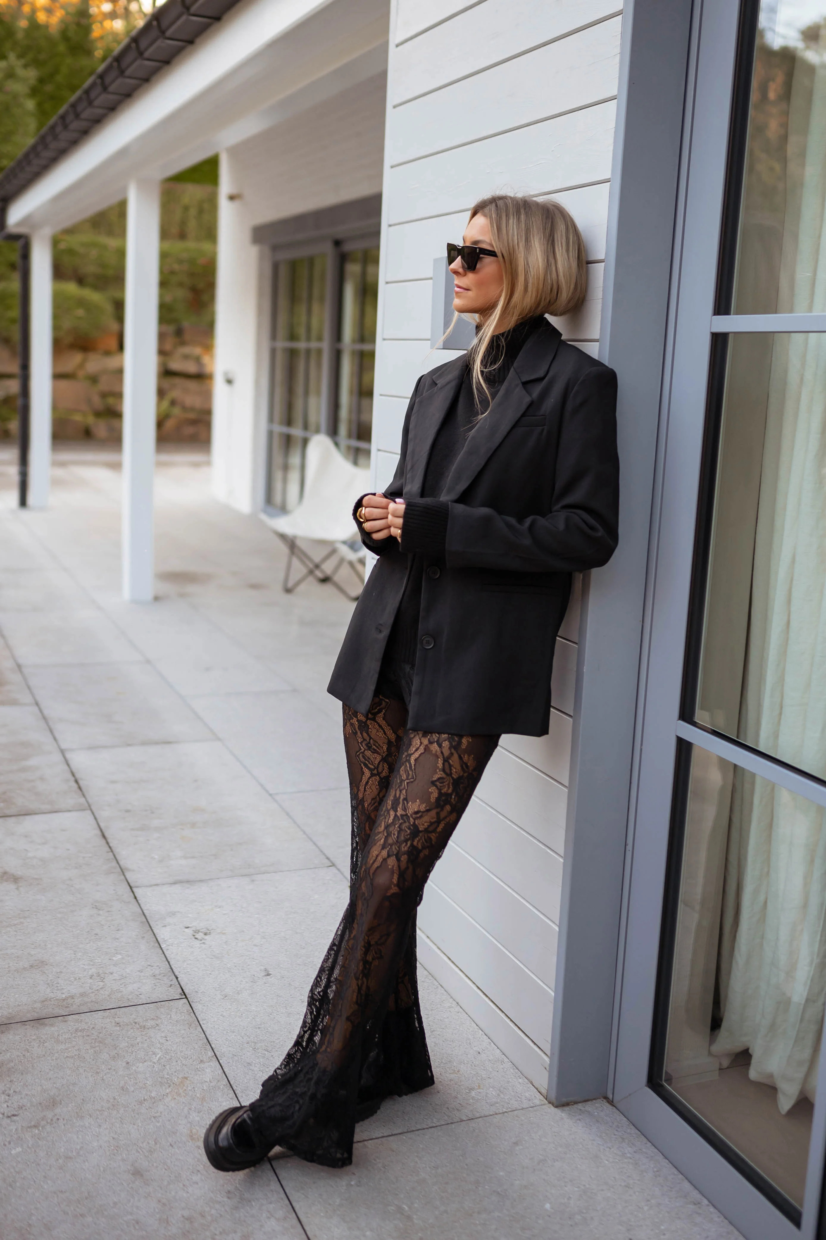 Black Lace Gilles Pants | Easy Clothes