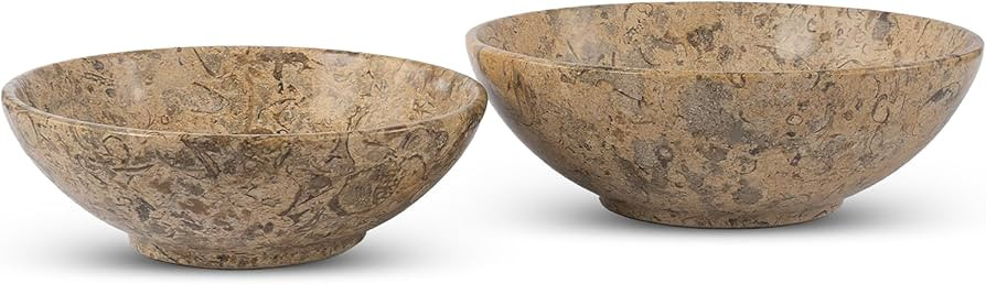 Set of 2 Coral Marble Bowls 4 & 5 inch - Round Jewelry Dish, Key Catchall, Ring Holder & Food Bow... | Amazon (US)