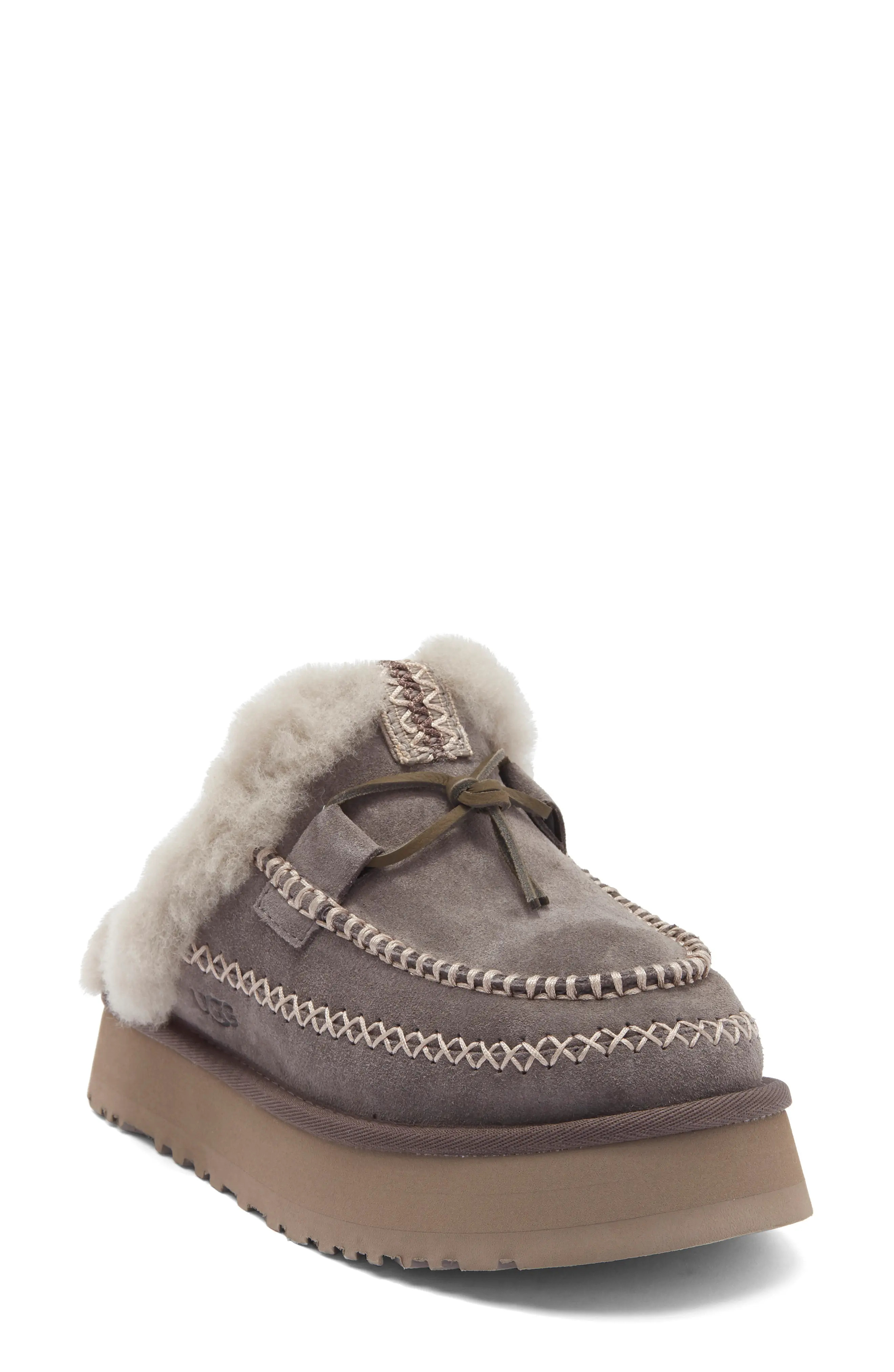 UGG® Disquette Alpine Slipper in Hickory at Nordstrom Rack, Size 8 | Nordstrom Rack