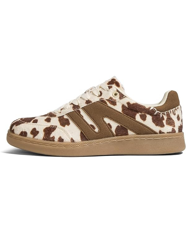 LUCKY STEP Women Retro Gum Sole Fashion Sneakers | Genuine Leather Classic Tennis Skate Walking S... | Amazon (US)