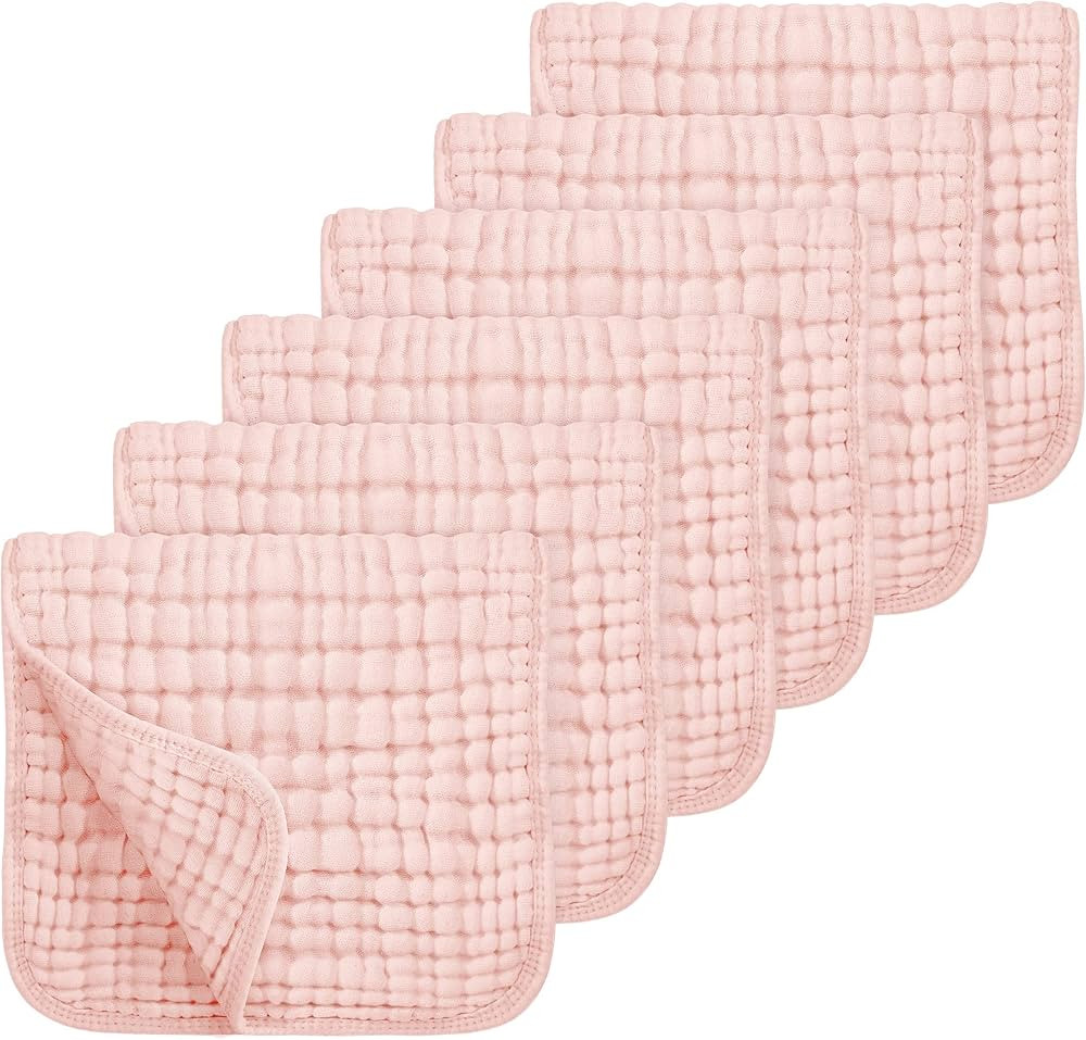 Looxii Muslin Burp Cloths 100% Cotton Muslin Cloths Large 20''x10'' Extra Soft and Absorbent 6 Pa... | Amazon (US)