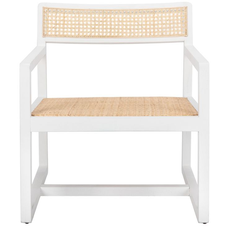 Lula Cane Accent Chair - White/Natural - Safavieh | Target