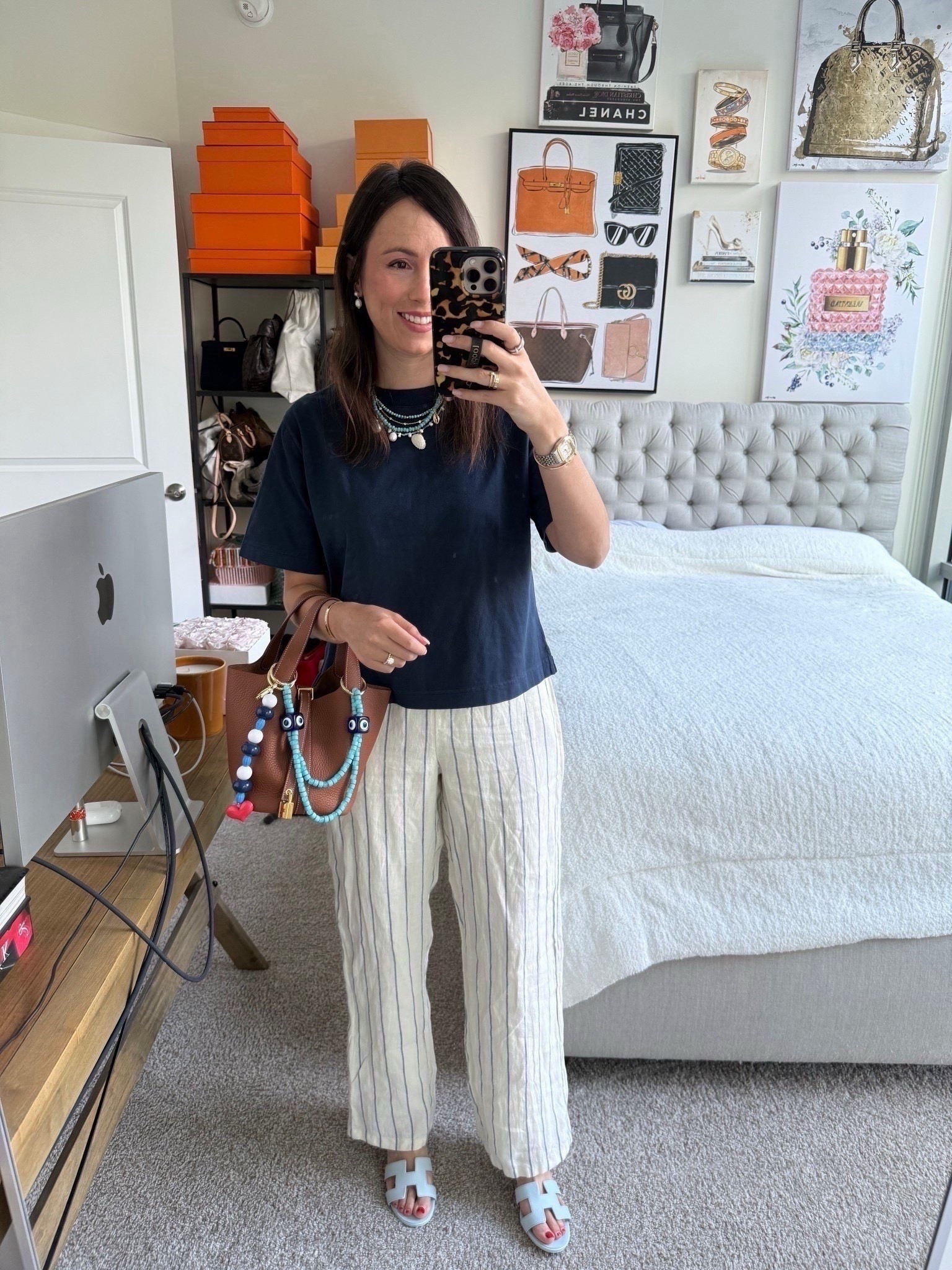 J crew navy boxy tee (small) with the best ever stripe linen pants (xs) and Baublebar accessories 



#LTKCyberWeek #LTKGiftGuide #LTKHoliday