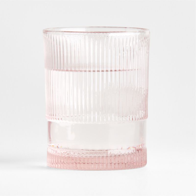 Camden Pink Fluted Highball Glass | Crate & Barrel | Crate & Barrel