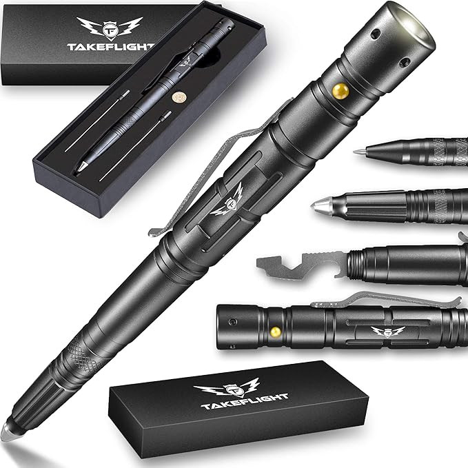 Tactical Pen Gifts for Men | LED Tactical Flashlight, Bottle Opener, Window Breaker | Fathers Day... | Amazon (US)