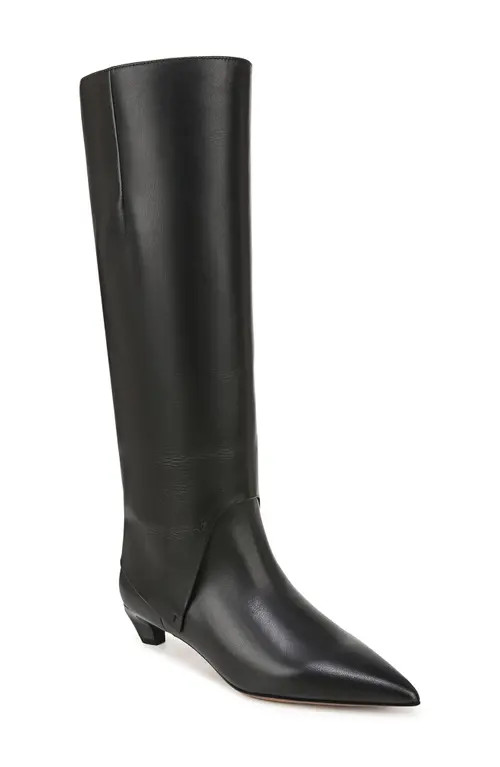 Franco Sarto Martin Pointed Toe Knee High Boot in Black at Nordstrom, Size 11 | Nordstrom