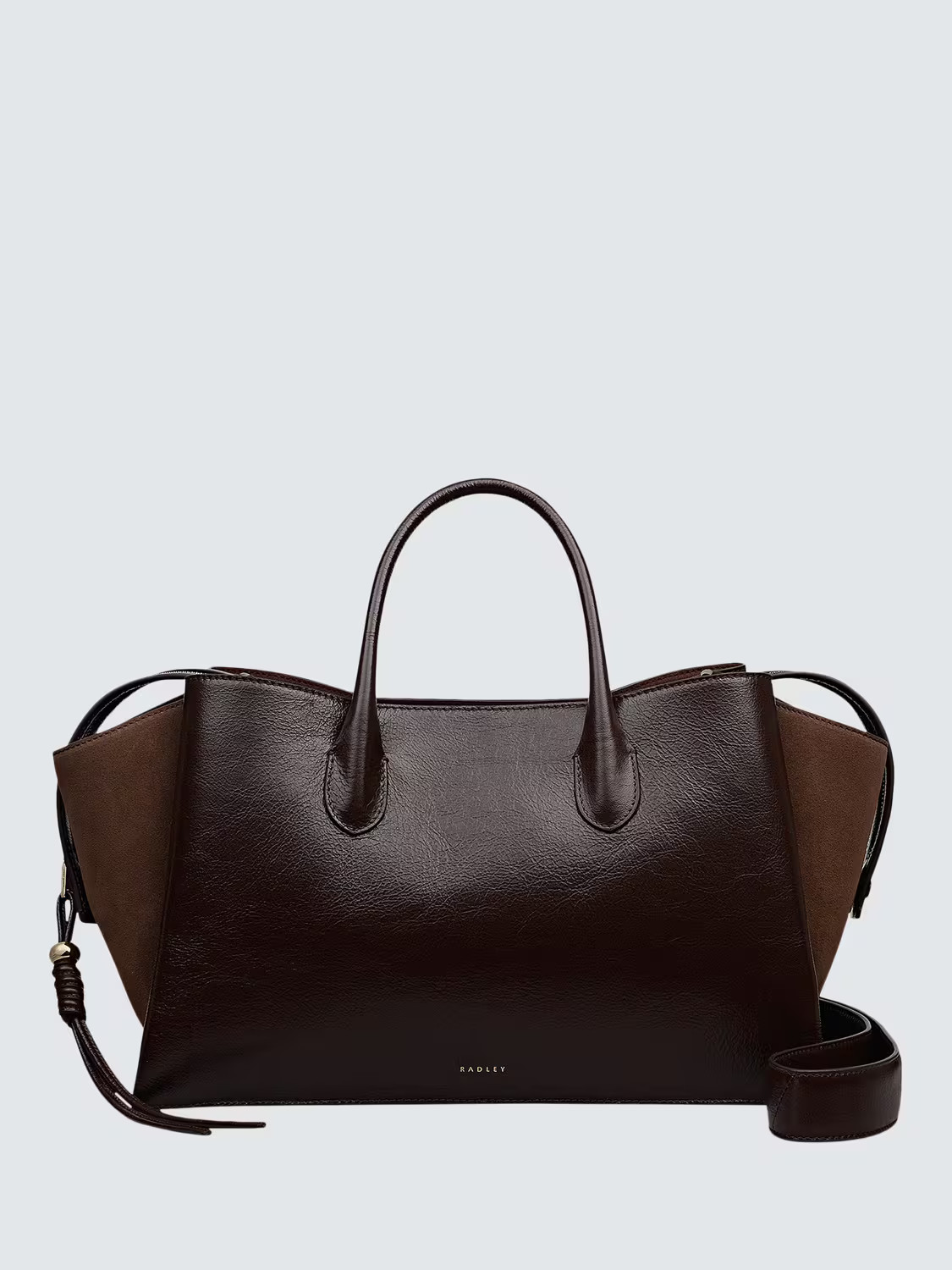 Radley The Romilly Leather Large Grab Bag, Dark Oak | John Lewis (UK)