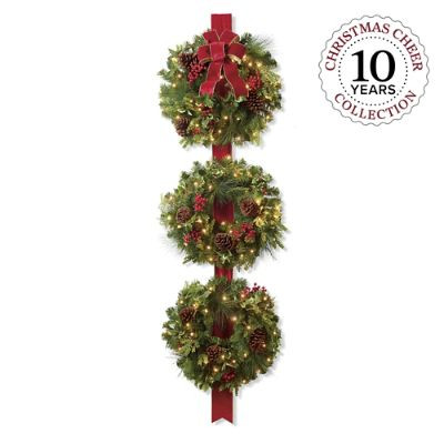 Christmas Cheer Ribbon Wreath Trio | Frontgate