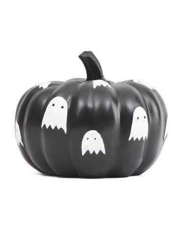 Resin Halloween Pumpkin With Ghosts | TJ Maxx
