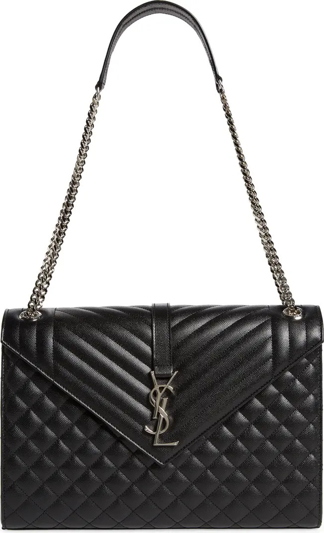 Large Envelope Quilted Calfskin Shoulder Bag | Nordstrom