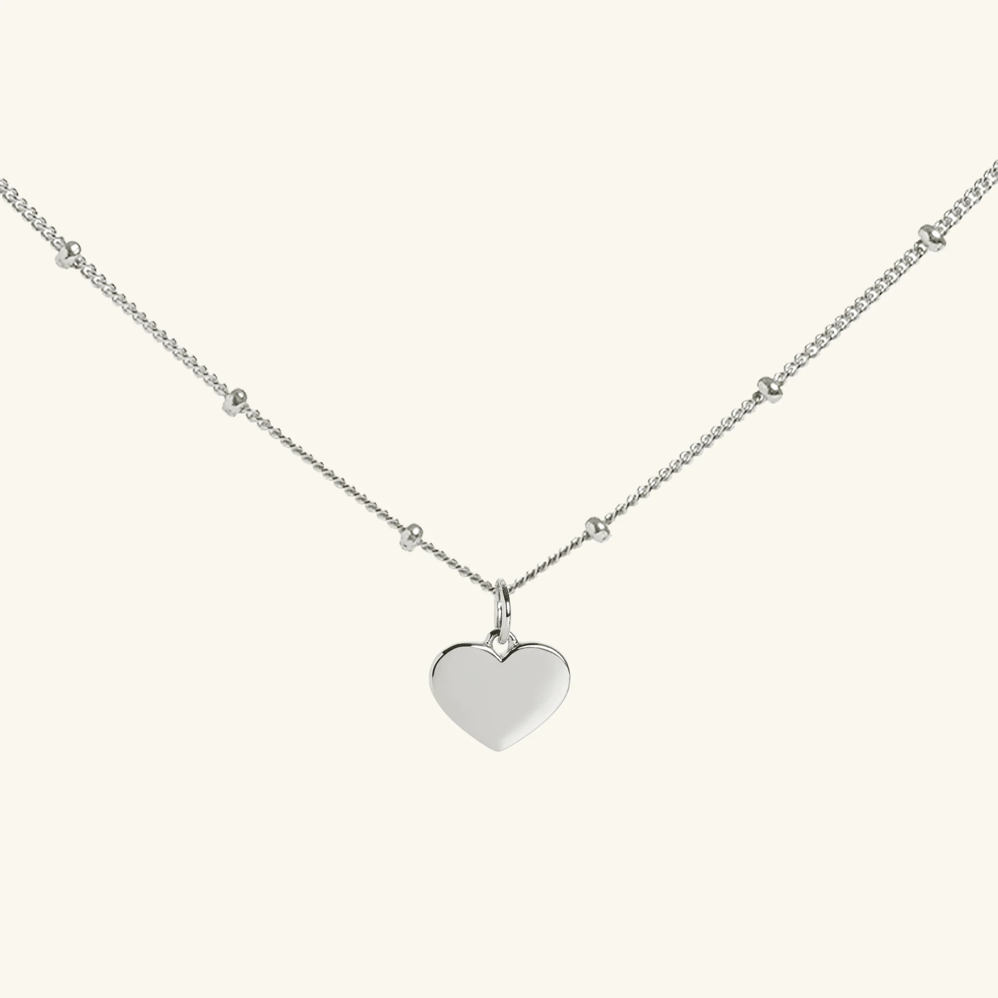Heart, Sterling Silver, Women's Choker Necklace | Muru Jewellery.