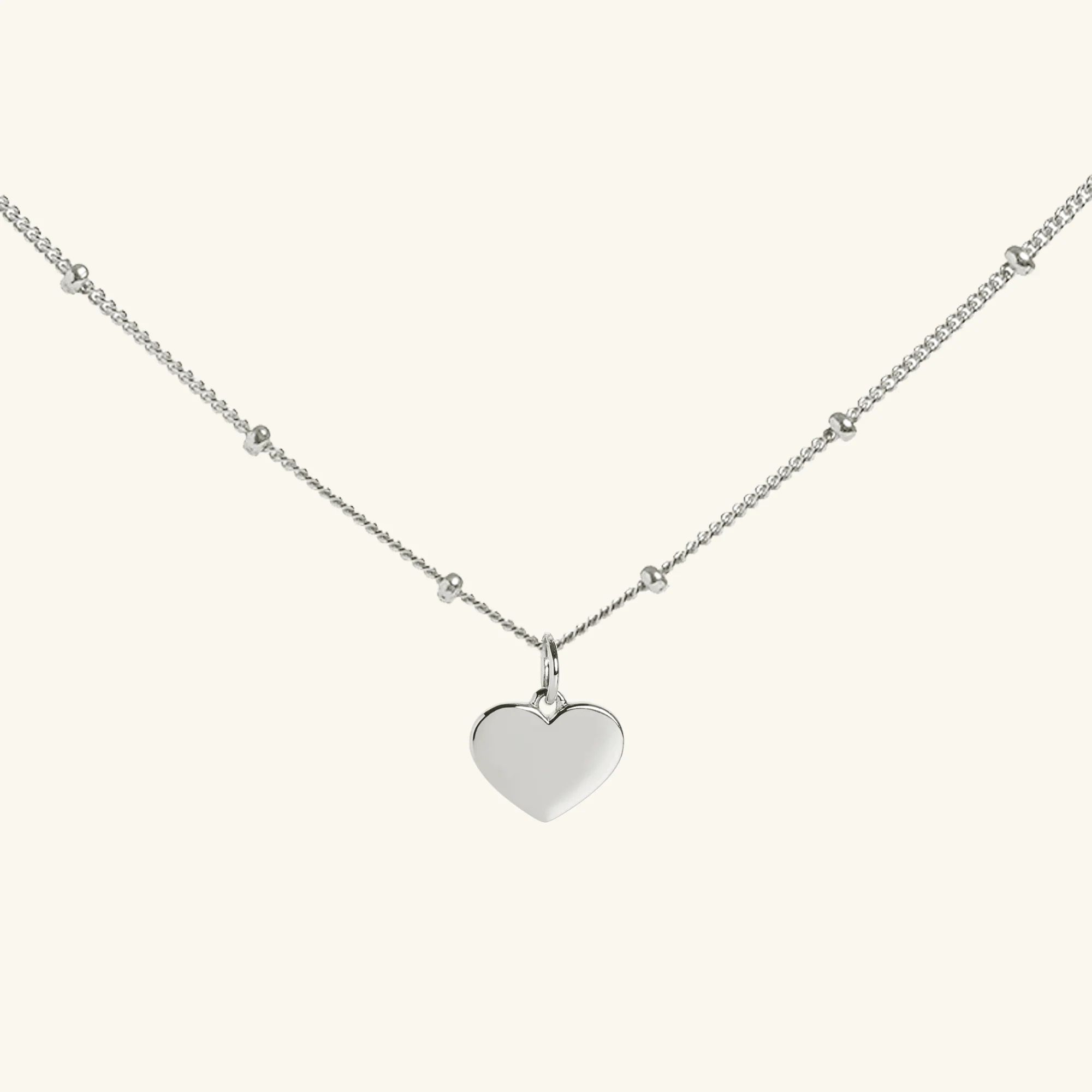 Heart, Sterling Silver, Women's Choker Necklace | Muru Jewellery.