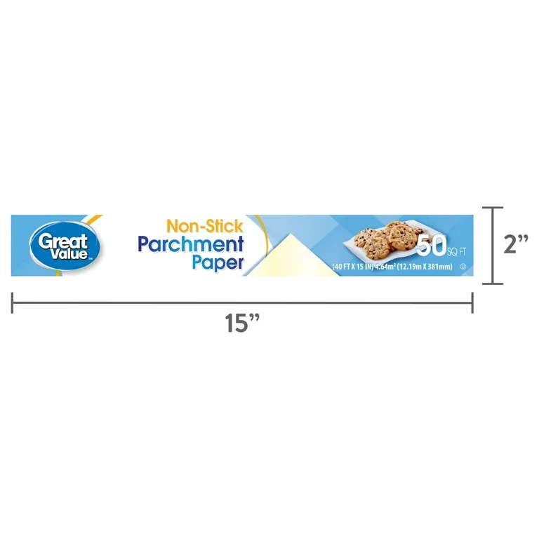 Great Value Non-Stick Parchment Paper, 50 Sq ft | Walmart (US)