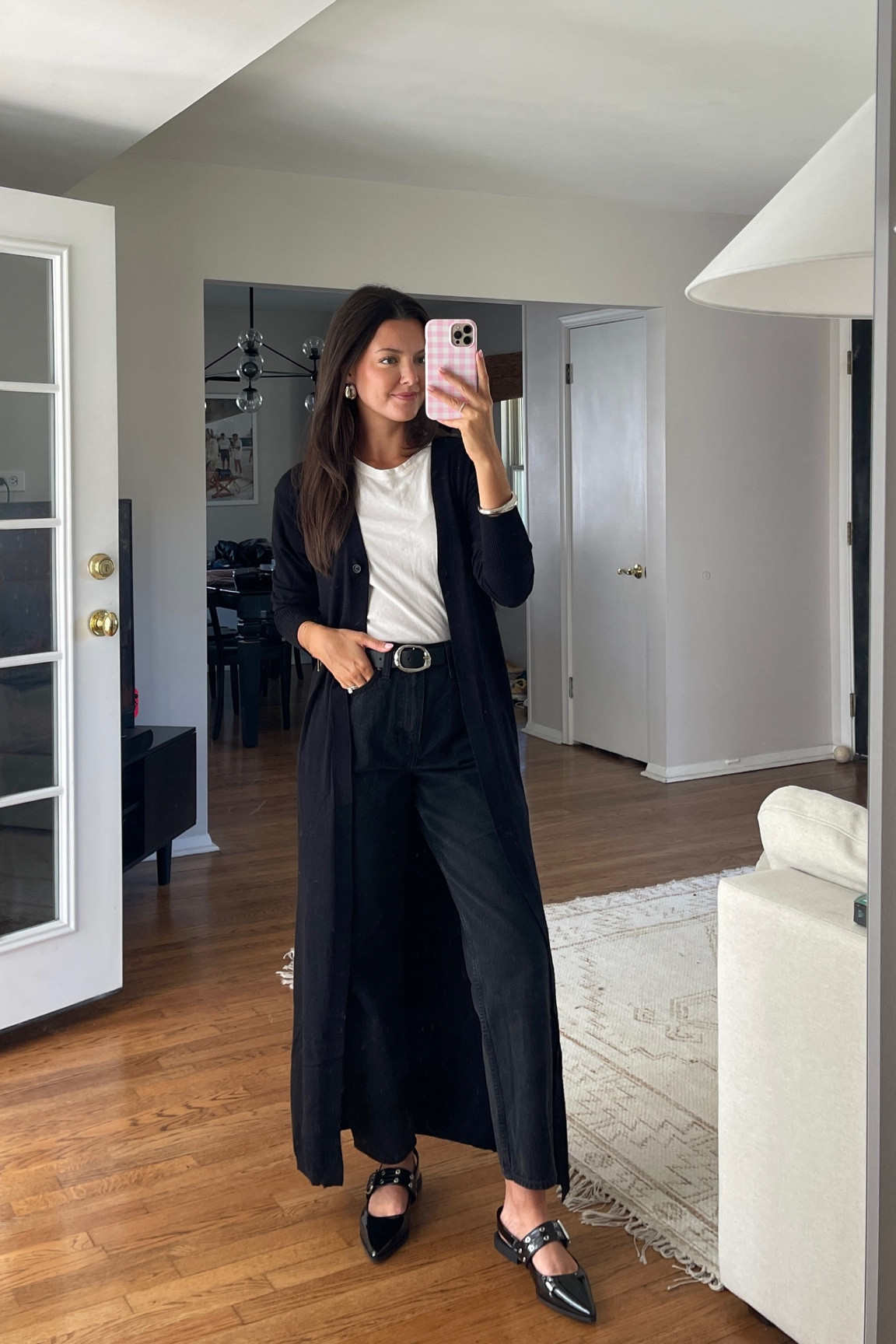 Fall outfit styling my black duster cardigan! Linking some similar. My shoes are from Poshmark and I’m linking similar! 

#LTKStyleTip #LTKSeasonal #LTKFindsUnder100