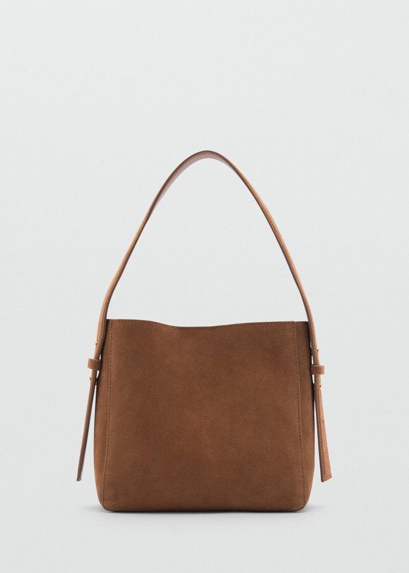 Leather shopper bag -  Women | Mango United Kingdom | MANGO (UK)