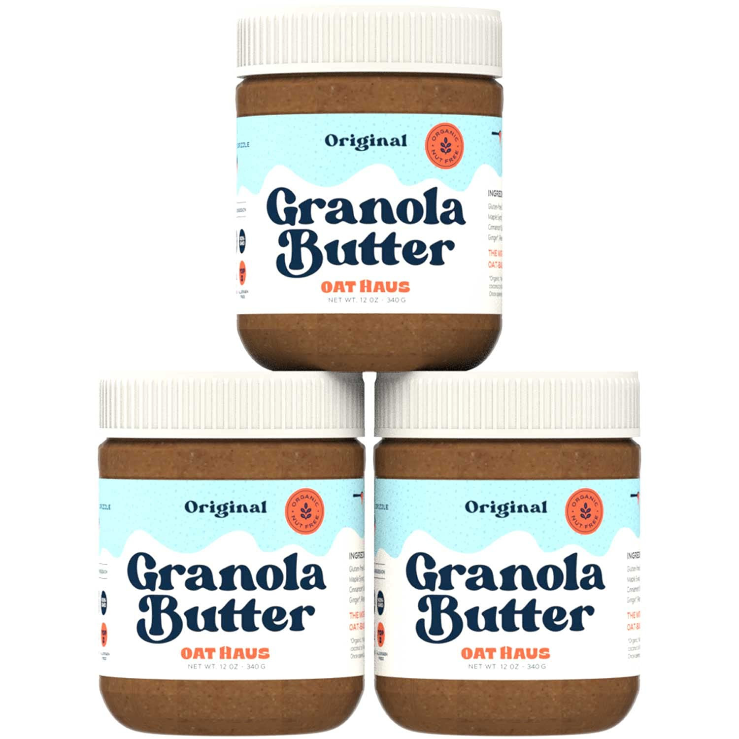 Oat Haus Organic Original Granola Butter | Peanut-free, Almond (Tree-Nut) Free, & School-Safe (To... | Amazon (US)
