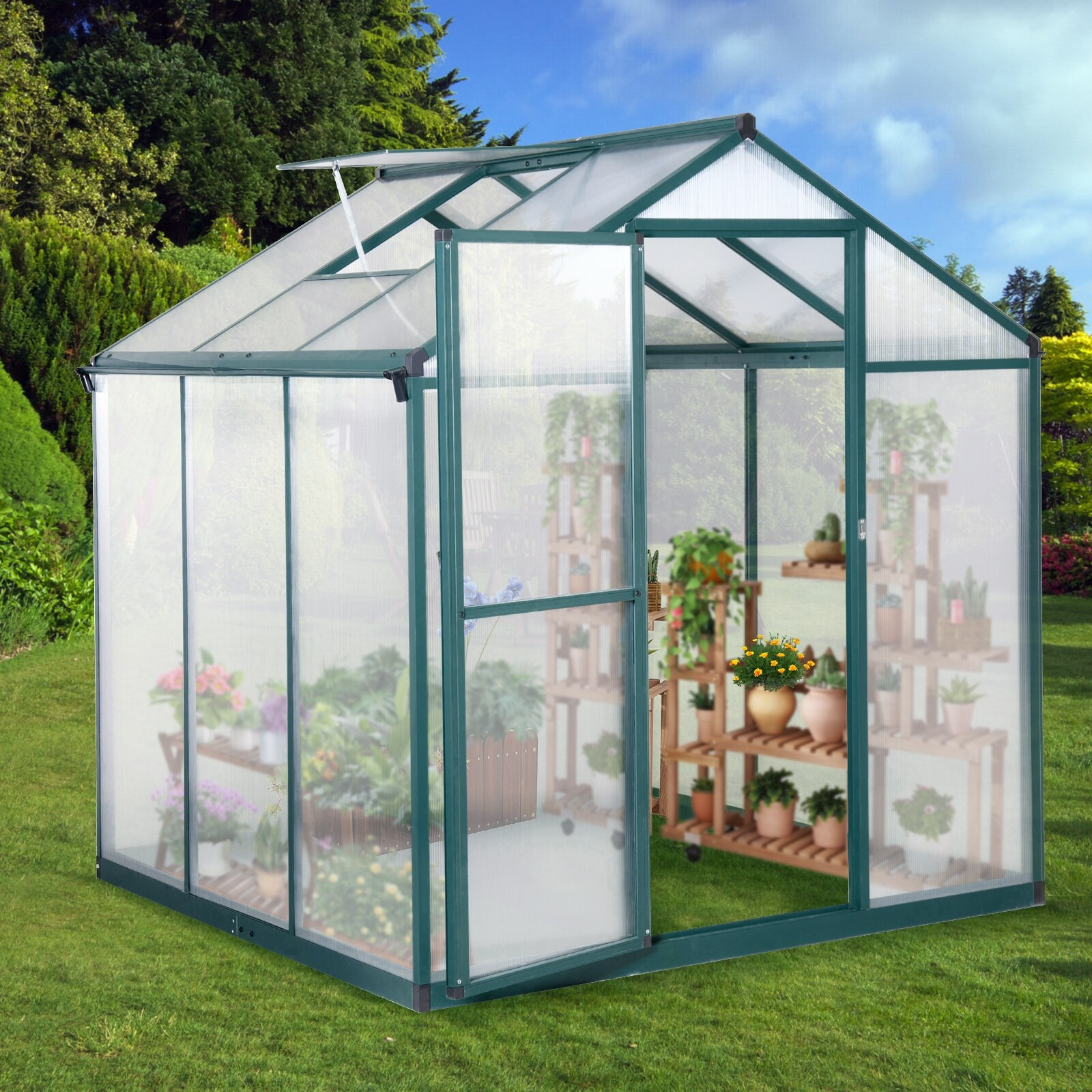 Greenhouse for Outdoors, Greenhouse with Roof Vent, Large Walk-in Greenhouse for Outside Garden Backyard | Bed Bath & Beyond