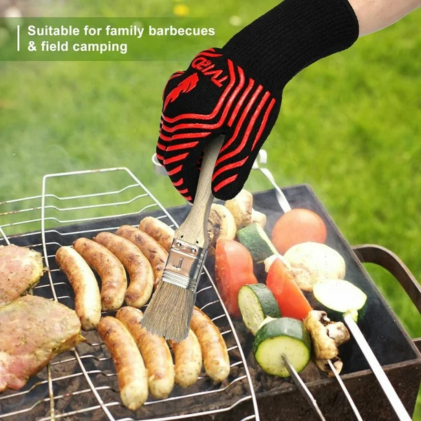 BBQ Gloves, Oven Gloves 1472°F/ 800 °C Extreme Heat Resistant Grill Gloves, Oven Mitts Heat Res... | Walmart (US)
