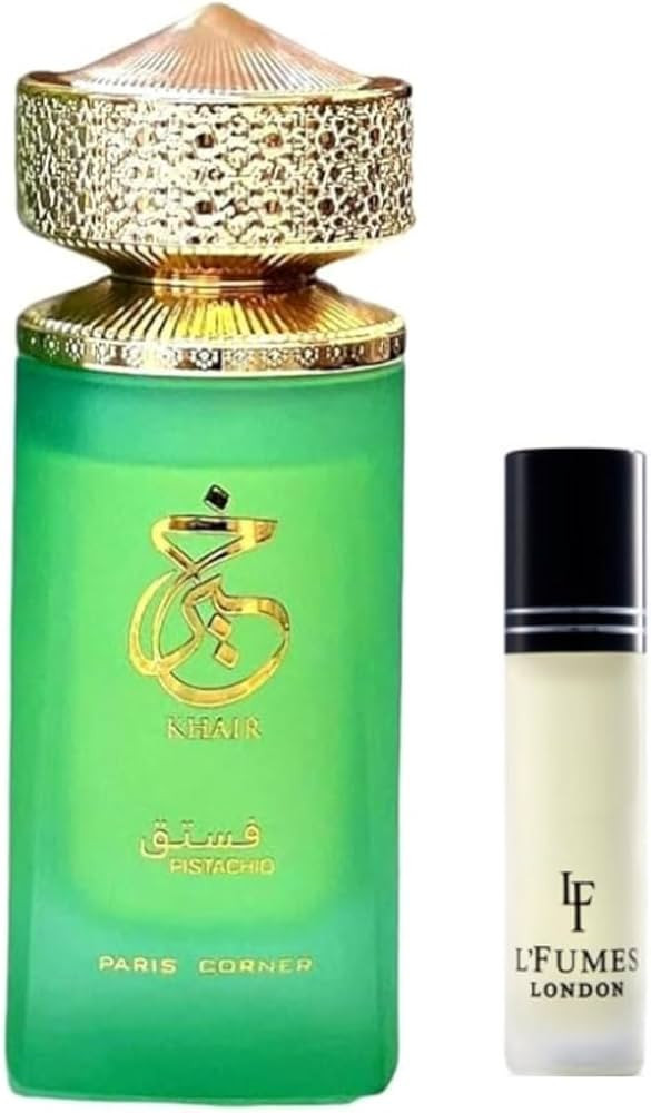 Paris Corner Pistachio Khair Perfume EDP 3.4Fl Oz with 8ml L'Fumes Roll-On Layering Perfume Oil U... | Amazon (US)