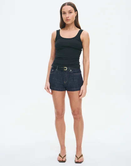 Mid Rise Denim Mini Short | Glassons (Australia)