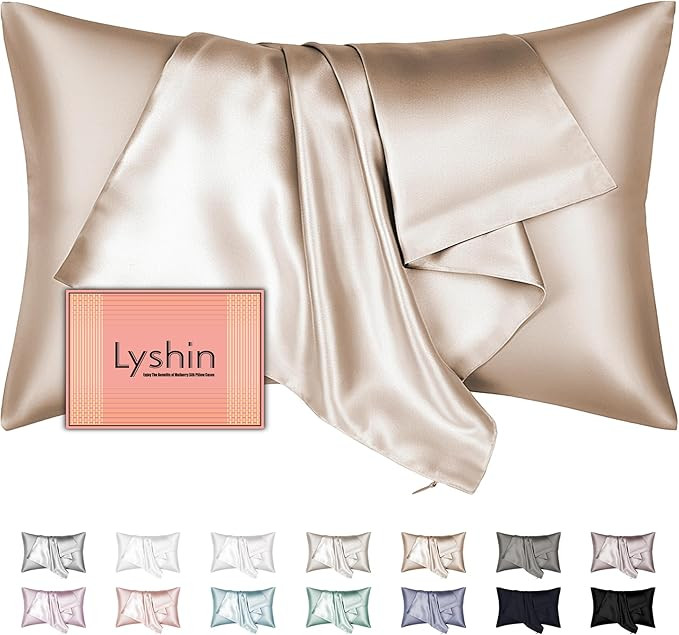 Mulberry Silk Pillow Cases Standard Size with Hidden Zipper, Ultra Smooth and Soft Breathable Coo... | Amazon (US)