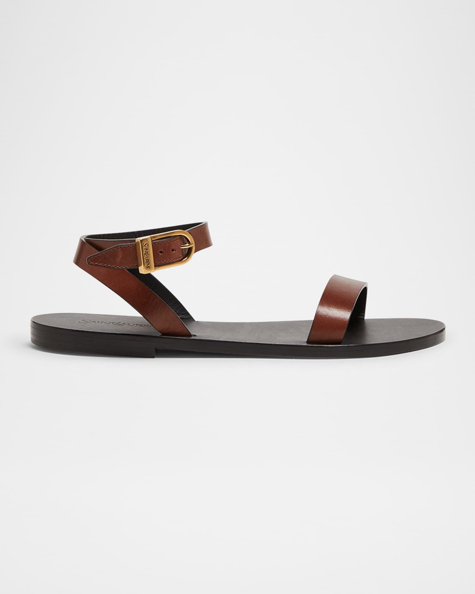 Sahara Leather Ankle-Strap Sandals | Neiman Marcus