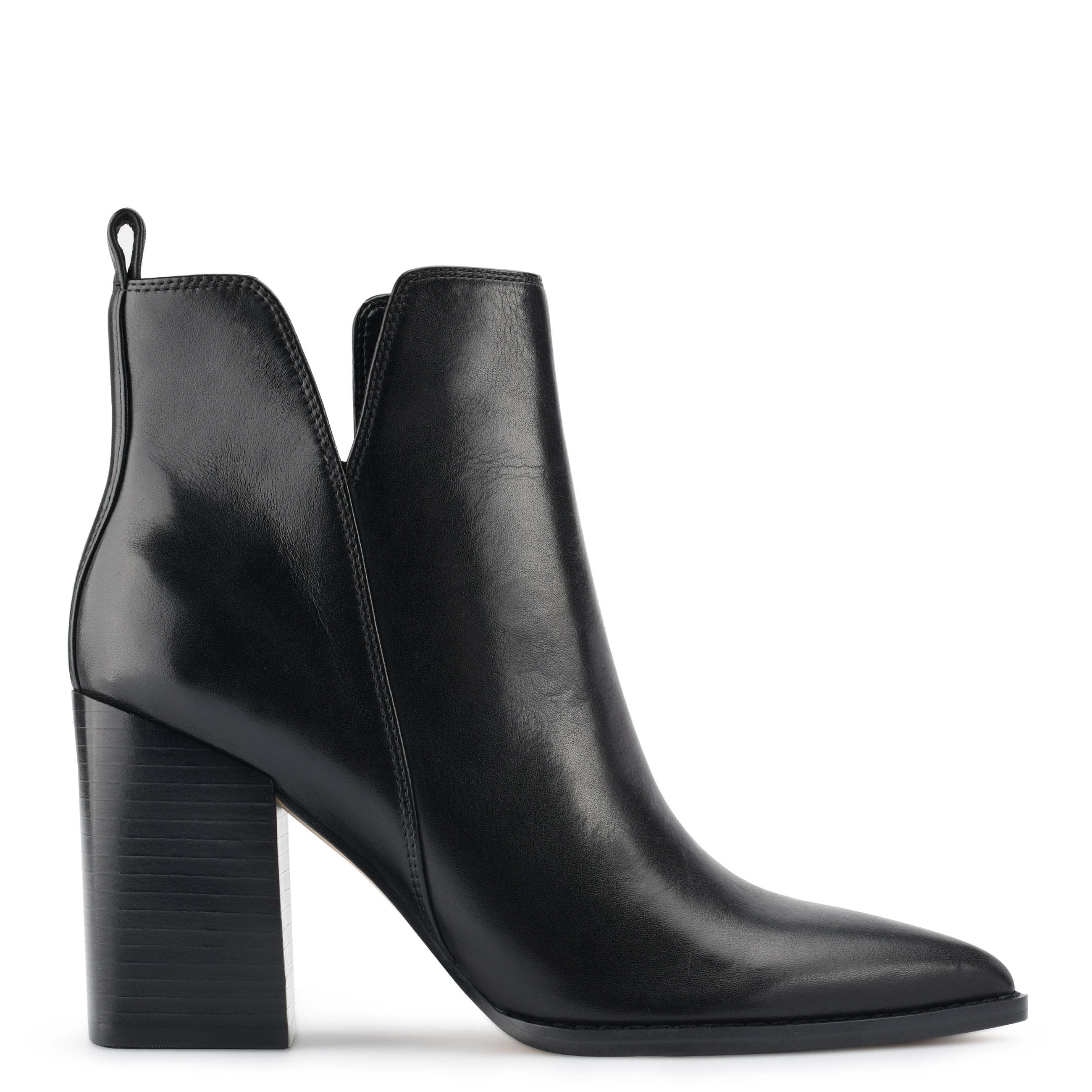 Birds Block Heel Leather Booties | Nine West (US)