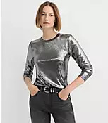 Foil Long Sleeve Everyday Tee | LOFT