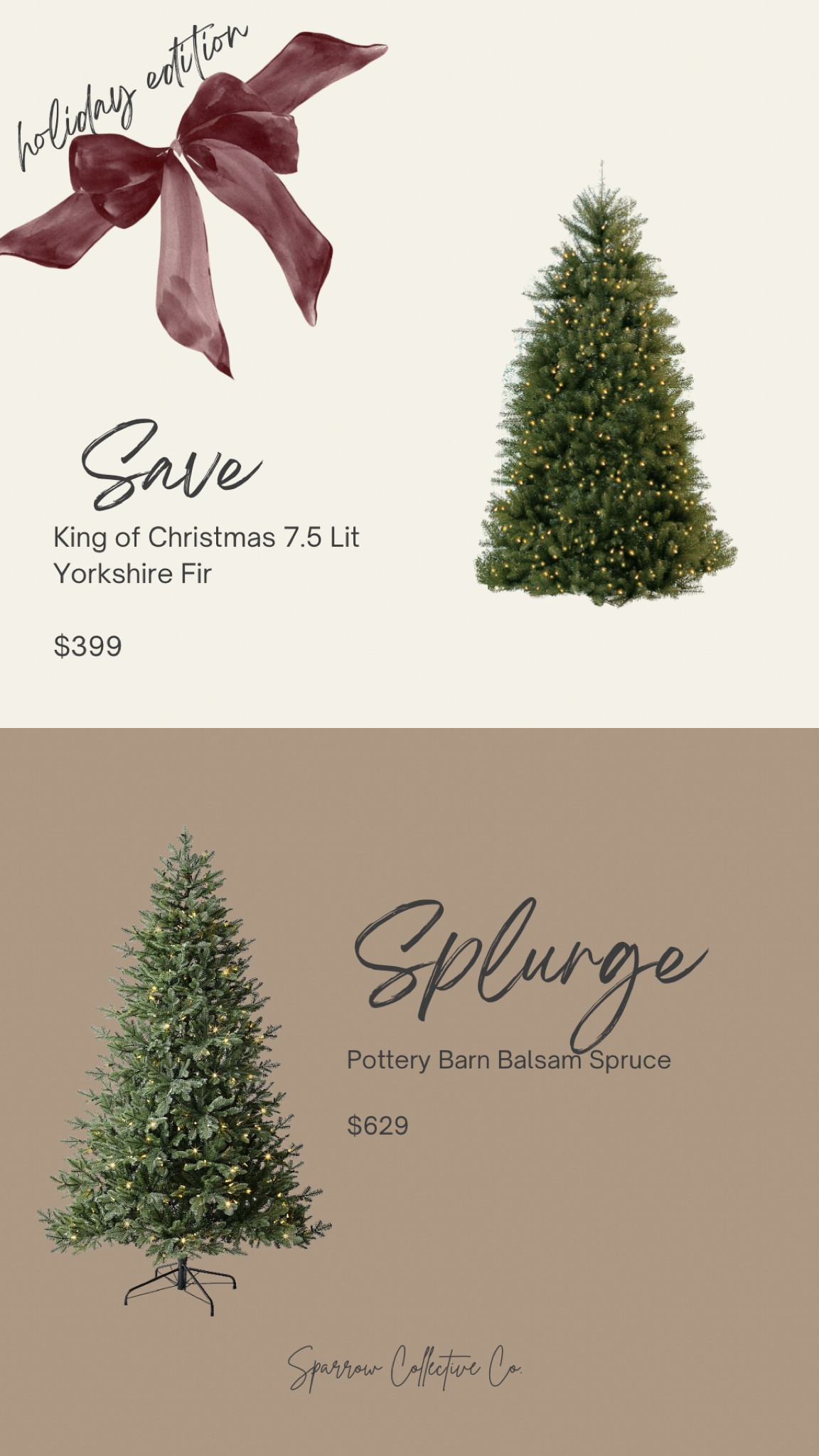 Saturday save vs splurge - Christmas tree edition!! 

#LTKGiftGuide #LTKSeasonal #LTKHoliday