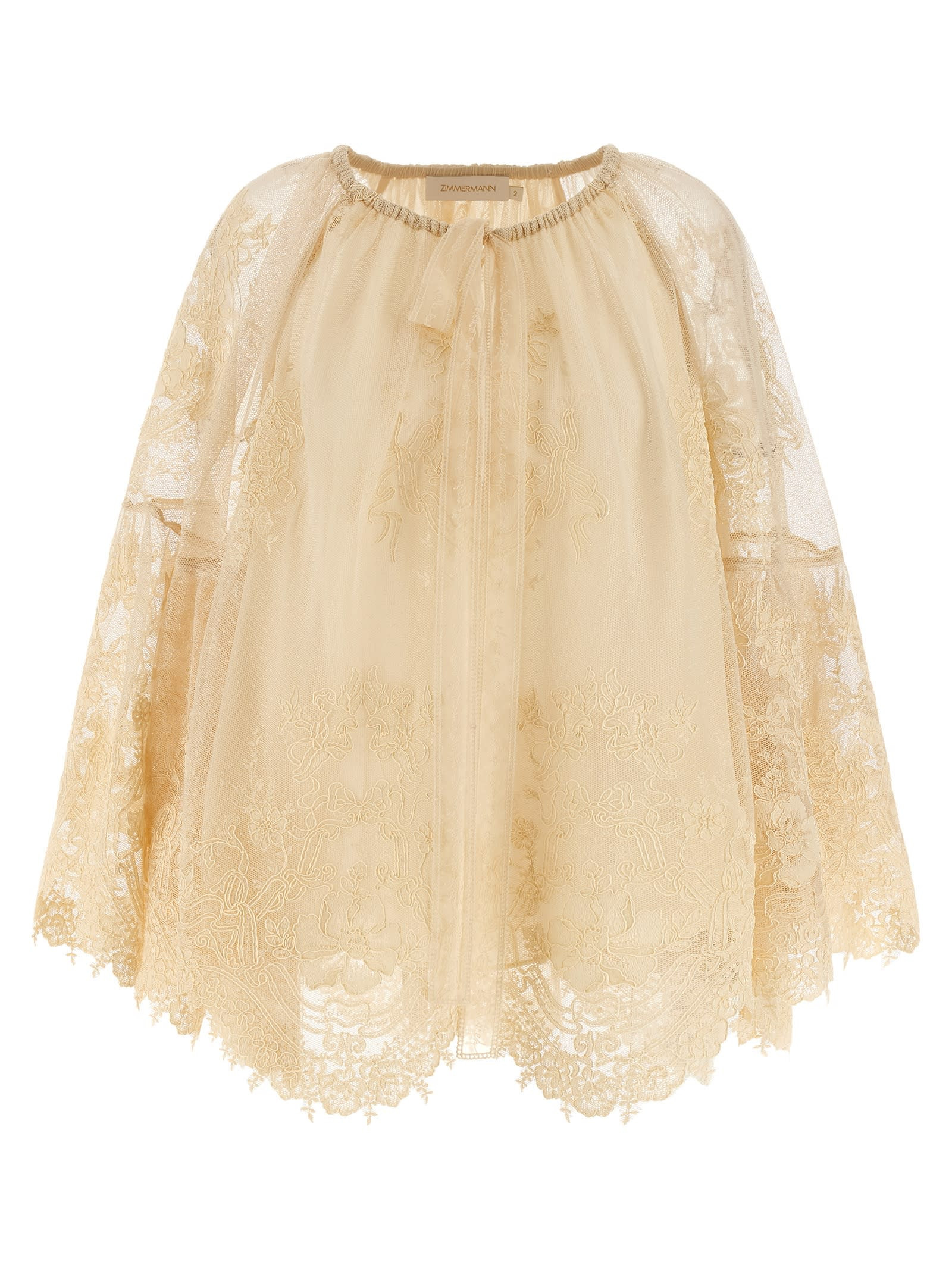 Zimmermann hypnotic Tiered Lace Blouse | Italist.com US