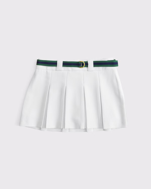 Abercrombie x Danzy Design Studio Vol. 28 Danzy Mid Rise Wide Pleated Mini Skort | Abercrombie x ... | Abercrombie & Fitch (US)