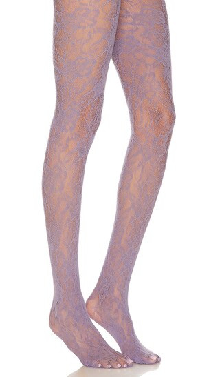 Lace Tights in Lilac | Revolve Clothing (Global)