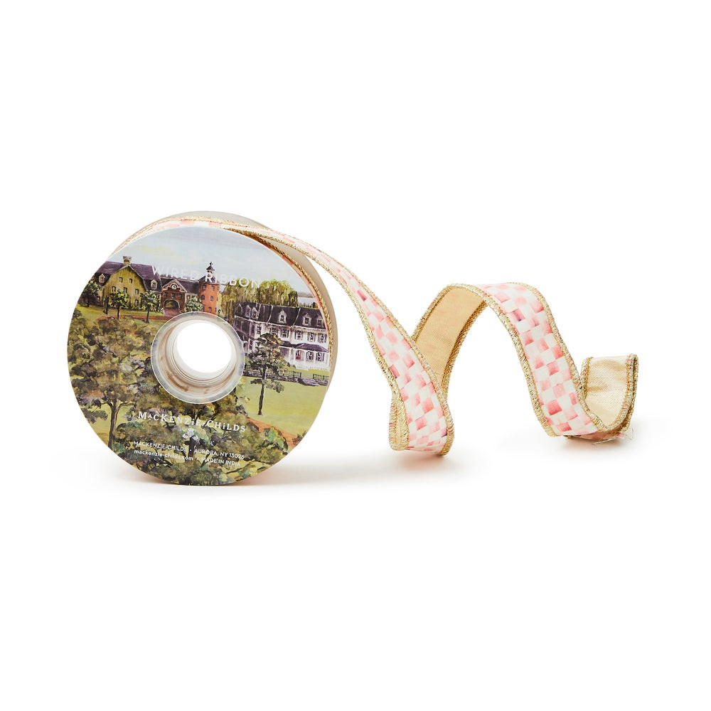 Rosy Check 1" Ribbon | MacKenzie-Childs