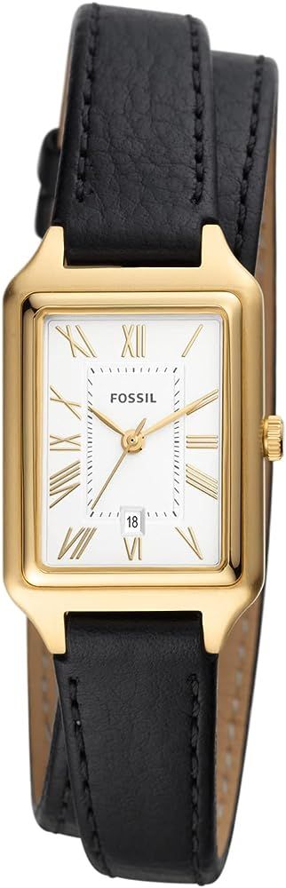 Fossil Raquel Women's Watch with Rectangular Case and Stainless Steel Bracelet or Leather Band | Amazon (US)
