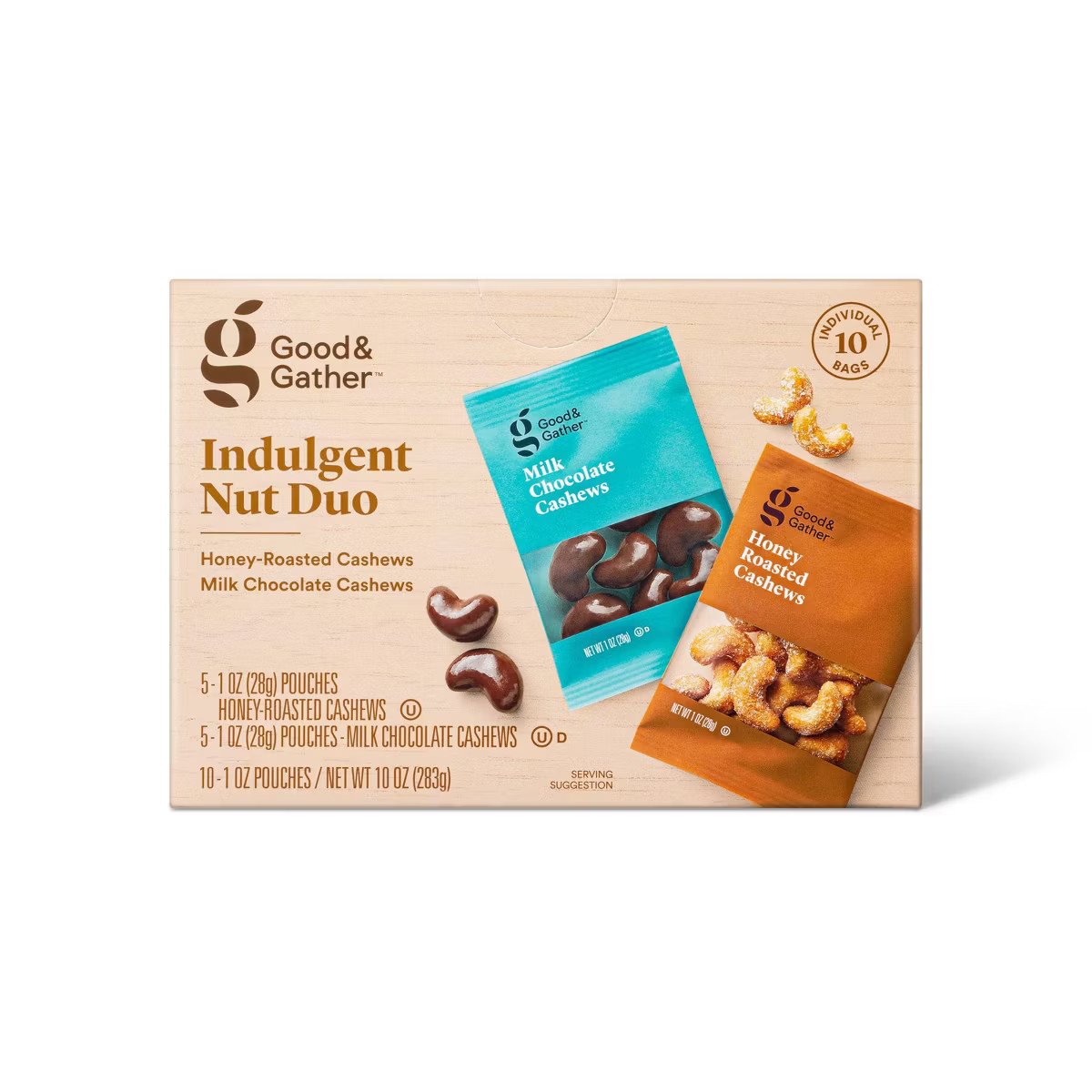 Honey Roasted Cashews & Milk Chocolate Cashews - 10ct - Good & Gather™ | Target
