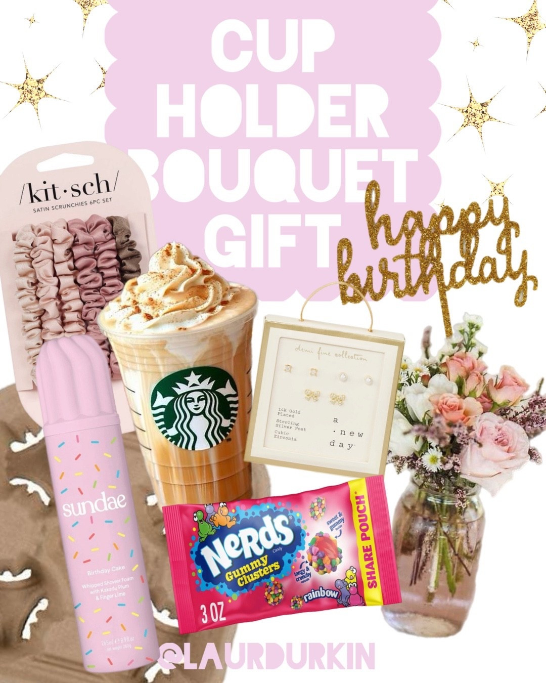 Cute & Easy gift idea with the best presentation!! Grab their fav bevvy and a cup holder from a local coffee shop, a mason jar & some pretty blooms, some cute accessories and their fav candy. 🎀  💐 🫶🏻

#LTKParties #LTKFamily #LTKBeauty