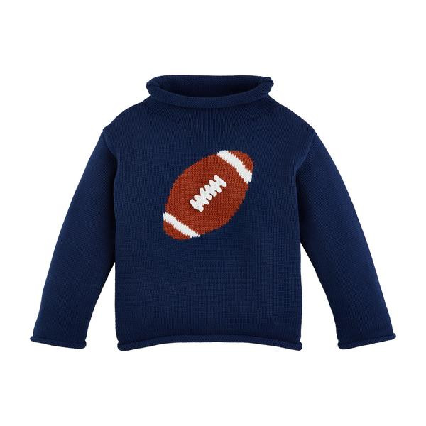 Football Rollneck Toddler Sweater | Mud Pie