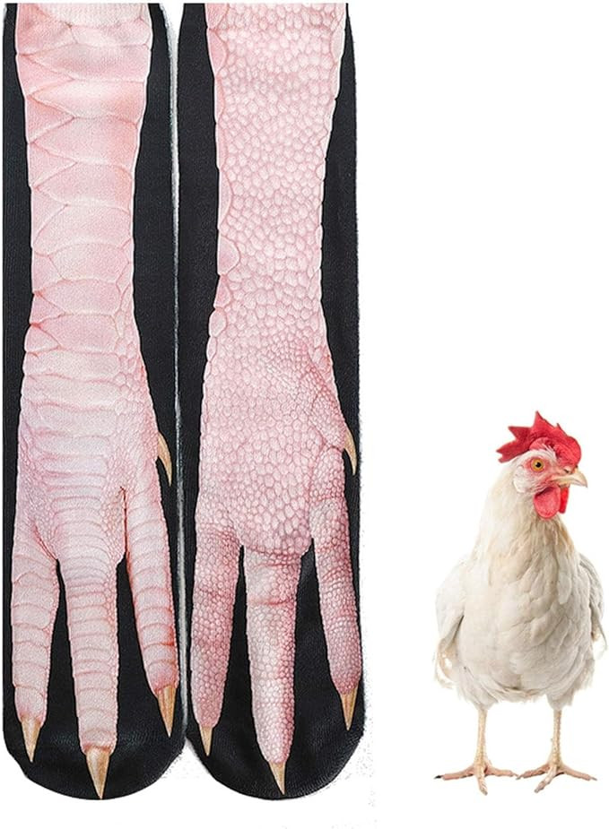 Animal Paws Socks - Novelty 3D Cat Dog Chicken Feet Socks White Elephant Gifts Gag Gift Thanksgiv... | Amazon (US)