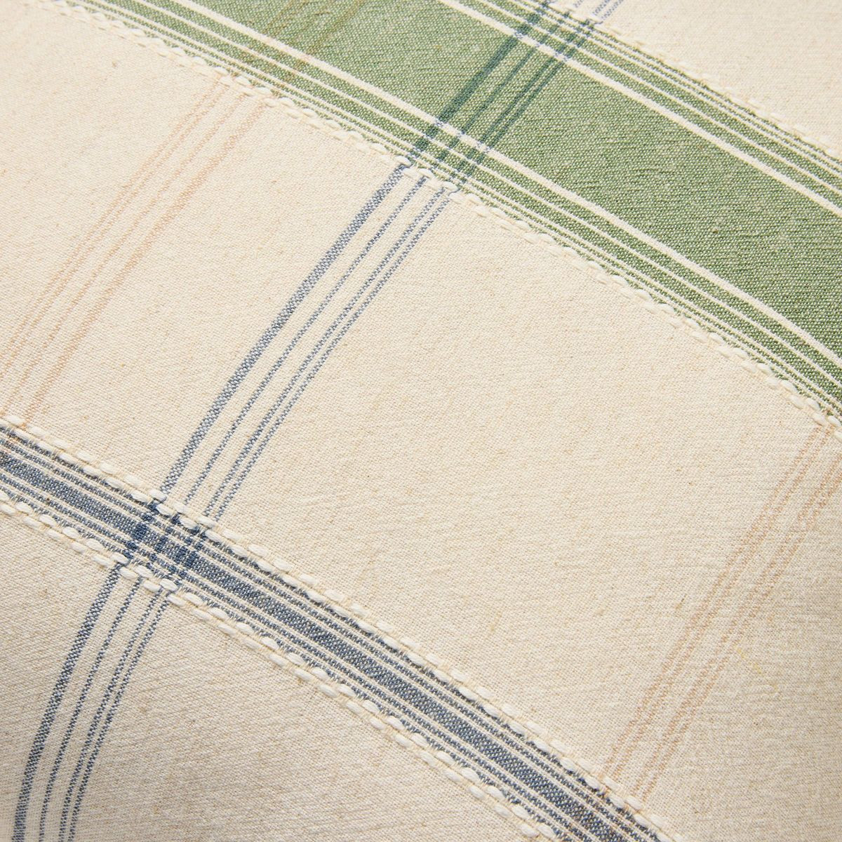 18"x18" Throw Pillow Sour Cream and Green Plaid - Hearth & Hand™ with Magnolia | Target