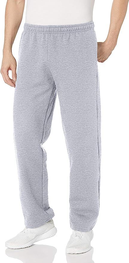 Gildan Men's Fleece Open Bottom Pocketed Pant | Amazon (US)