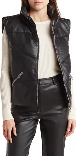 Walter Baker Landon Leather Puffer Vest | Nordstromrack | Nordstrom Rack