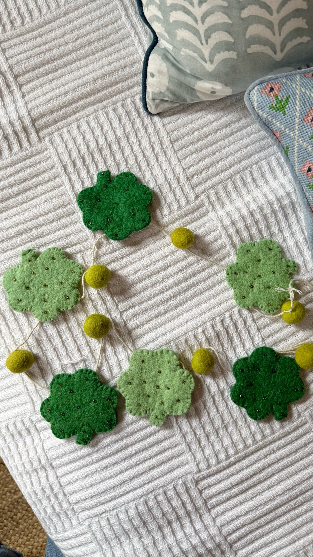 I’ve seen the charming aesthetic reels of “romanticizing your life” and it’s not quite this… every day suburban mom.

But I think that’s what I’m doing this year… I don’t need a European vacation, perfect morning routine,  fresh flowers on a marble island… just swapping the garland over the sink for the kids makes me feel so happy and calm in my home!



So I probably don’t need to tell you how excited I am about this adorable $13 felt garland! It’s beaded! I searched high and low and found a non-ugly one I love. I think I might buy another. Linking it in LTK. 

#LTKmomlife #LTKHome #LTKSeasonal