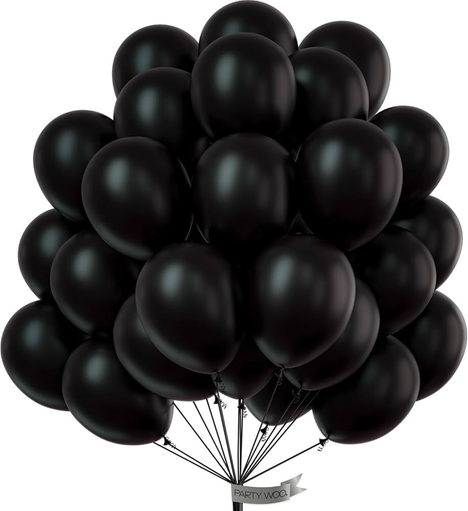 PartyWoo Black Balloons, 52 pcs 12 Inch Black Balloons, Latex Balloons for Balloon Garland or Bal... | Amazon (US)